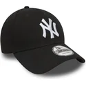 shapka-izvita-cherna-reguliruema-9forty-essential-na-new-york-yankees-mlb-ot-new-era