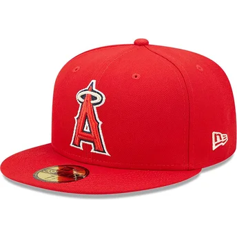 Κόκκινο επίπεδο καπέλο 59FIFTY Authentic On Field των Los Angeles Angels MLB της New Era
