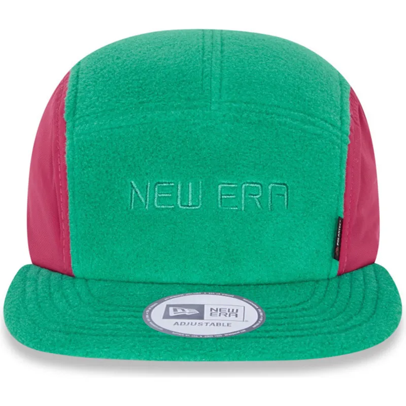 shapka-ploska-zelena-reguliruem-rosa-camper-polartec-fleece-ot-new-era