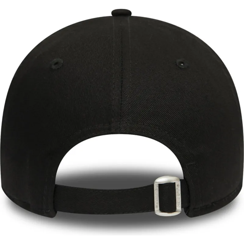 new-era-izvita-kozirka-damska-cherno-logo-9forty-essential-new-york-yankees-mlb-cherna-reguliruema-shapka
