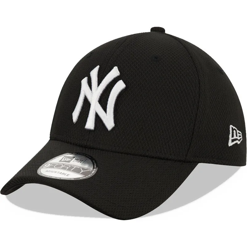 sort-justerbar-kurvet-kasket-9forty-diamond-era-fra-new-york-yankees-mlb-fra-new-era