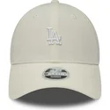 shapka-izvita-bezhov-reguliruem-9forty-cord-mini-na-los-angeles-dodgers-mlb-ot-new-era