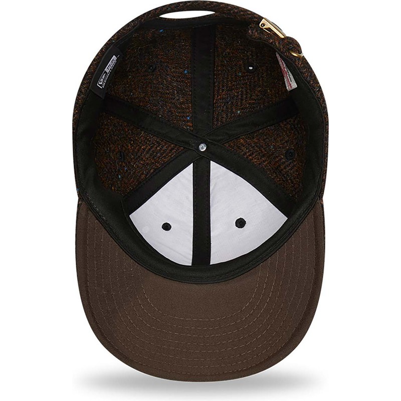 new-era-flat-brim-9fifty-tweed-brown-adjustable-cap