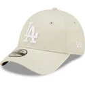 shapka-izvita-bezhov-reguliruema-za-deca-9forty-league-essential-na-los-angeles-dodgers-mlb-ot-new-era