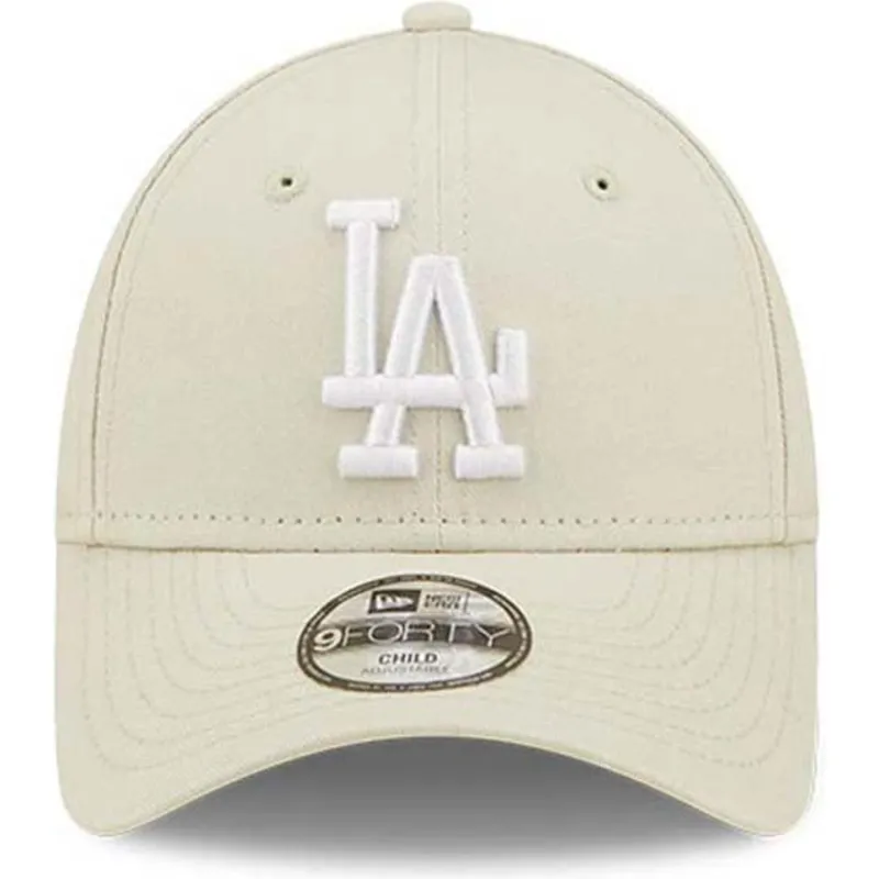 shapka-izvita-bezhov-reguliruem-za-deca-9forty-league-essential-na-los-angeles-dodgers-mlb-ot-new-era