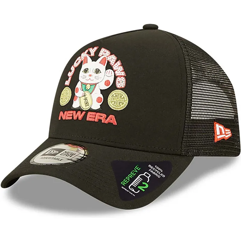 shapka-izvita-traker-cherna-snapbek-a-frame-repreve-lucky-paws-ot-new-era