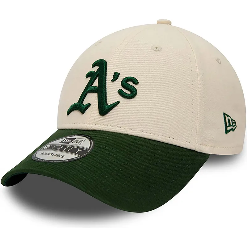 shapka-izvita-bezhov-reguliruem-9forty-na-oakland-athletics-mlb-ot-new-era