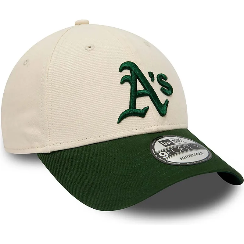 shapka-izvita-bezhov-reguliruem-9forty-na-oakland-athletics-mlb-ot-new-era