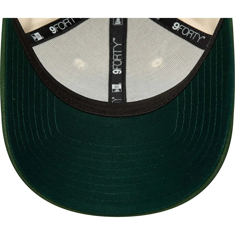 shapka-izvita-bezhov-reguliruem-9forty-na-oakland-athletics-mlb-ot-new-era