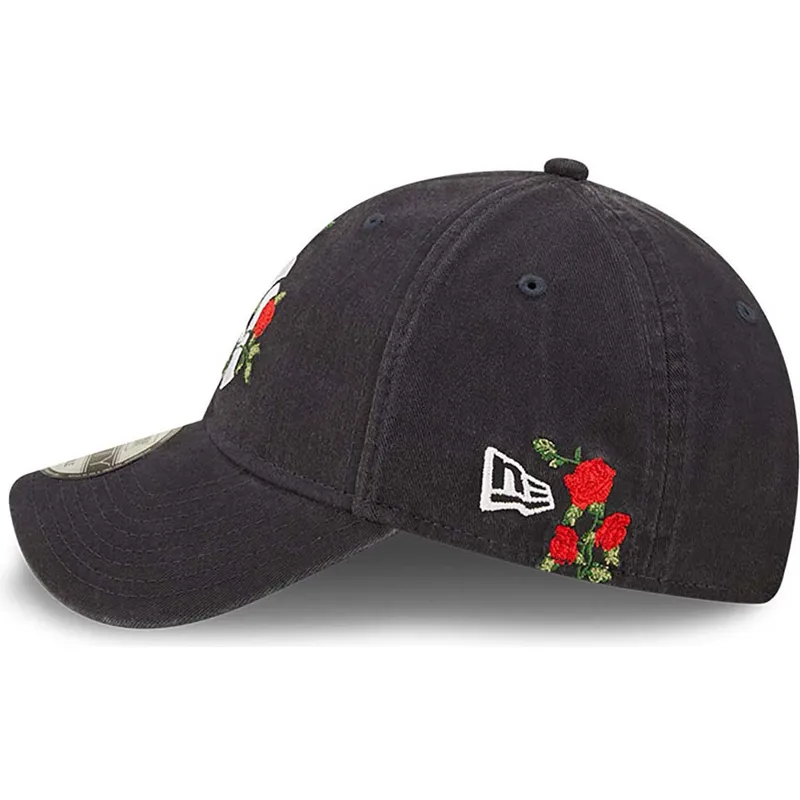 shapka-izvita-tmnosin-reguliruem-9forty-flower-na-new-york-yankees-mlb-ot-new-era