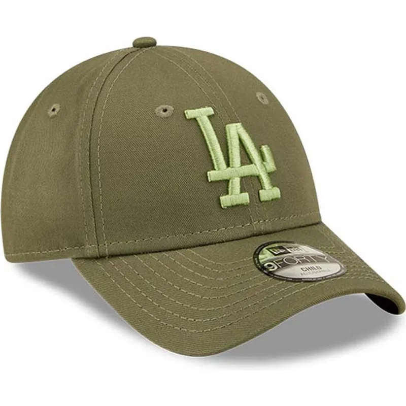 shapka-izvita-zelena-reguliruem-za-deca-9forty-league-essential-na-los-angeles-dodgers-mlb-ot-new-era