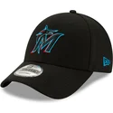 shapka-izvita-cherna-reguliruem-9forty-the-league-na-miami-marlins-mlb-ot-new-era