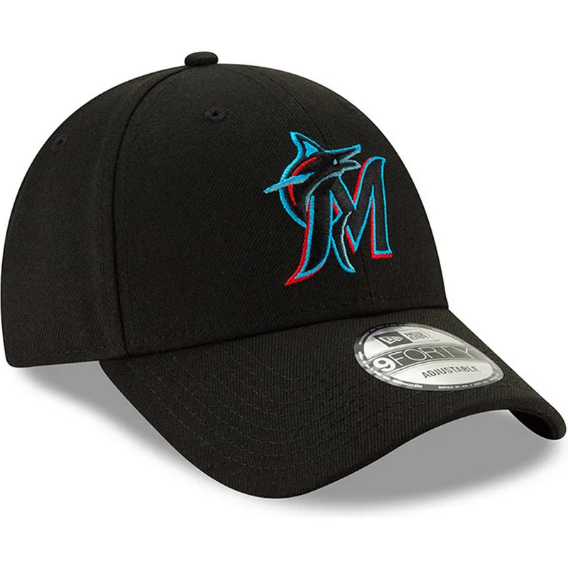 shapka-izvita-cherna-reguliruem-9forty-the-league-na-miami-marlins-mlb-ot-new-era