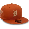 shapka-ploska-kafyav-snapbek-9fifty-side-patch-na-detroit-tigers-mlb-ot-new-era