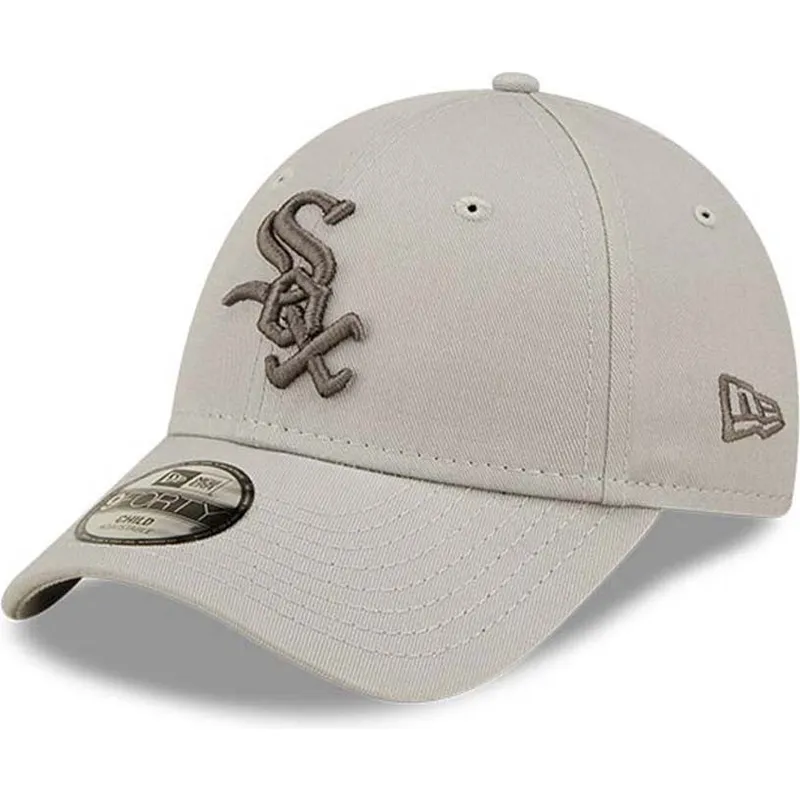shapka-izvita-bezhov-reguliruem-za-deca-9forty-league-essential-na-chicago-white-sox-mlb-ot-new-era