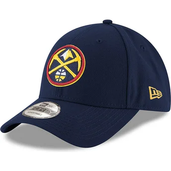 Шапка извита тъмносин регулируема 9FORTY The League на Denver Nuggets NBA от New Era