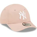 verstellbare-rosa-kinderkappe-9forty-league-essential-new-york-yankees-mlb-von-new-era