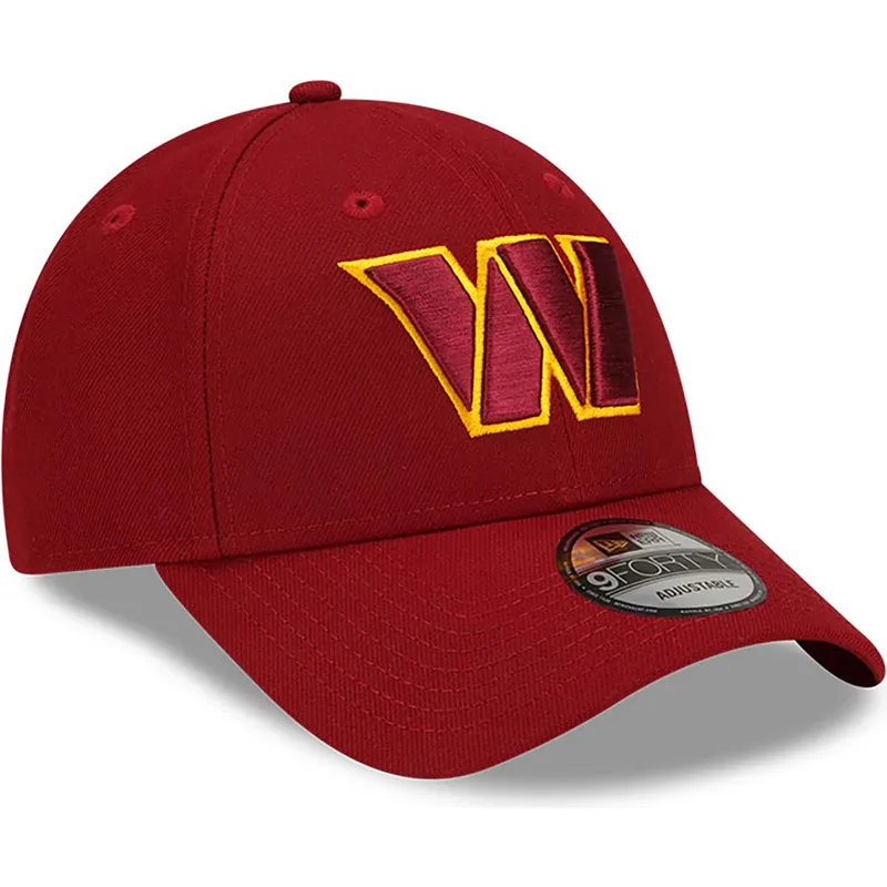 rote-verstellbare-curved-cap-9forty-the-league-washington-commanders-nfl-von-new-era