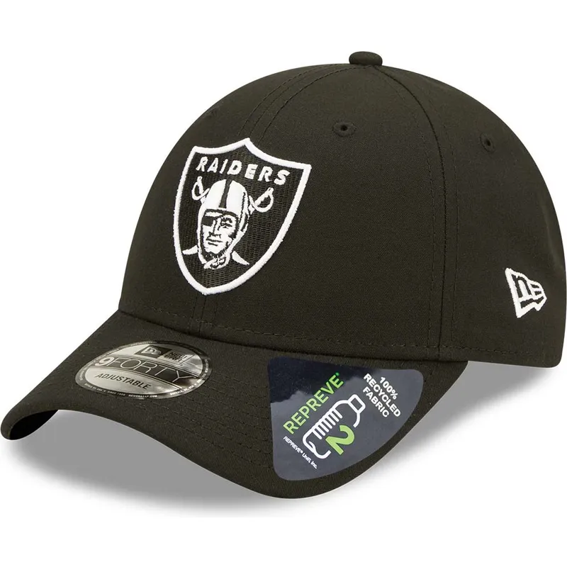 shapka-izvita-cherna-snapbek-9forty-repreve-na-las-vegas-raiders-nfl-ot-new-era