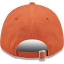 new-era-curved-brim-9forty-league-essential-new-york-yankees-mlb-orange-adjustable-cap-with-beige-logo