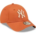 shapka-izvita-oranzhev-reguliruem-za-deca-9forty-league-essential-na-new-york-yankees-mlb-ot-new-era