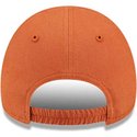 new-era-curved-brim-toddler-9forty-league-essential-new-york-yankees-mlb-orange-adjustable-cap-with-beige-logo