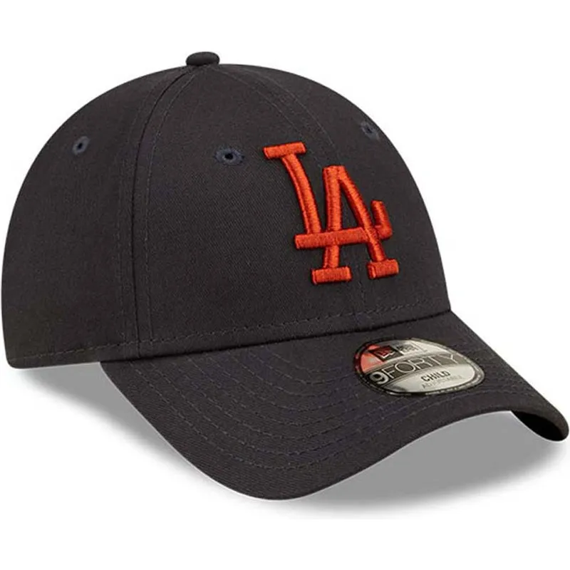 shapka-izvita-tmnosin-reguliruem-za-deca-9forty-league-essential-na-los-angeles-dodgers-mlb-ot-new-era