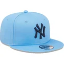 new-era-9fifty-league-essential-snapback-cap-in-blau-mit-blauem-logo-der-new-york-yankees-mlb