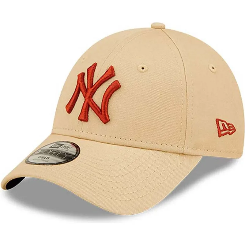 shapka-izvita-bezhov-reguliruem-za-deca-9forty-league-essential-na-new-york-yankees-mlb-ot-new-era