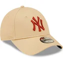 shapka-izvita-bezhov-reguliruem-za-deca-9forty-league-essential-na-new-york-yankees-mlb-ot-new-era
