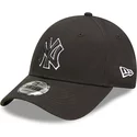 new-era-curved-brim-9forty-team-outline-new-york-yankees-mlb-black-adjustable-cap
