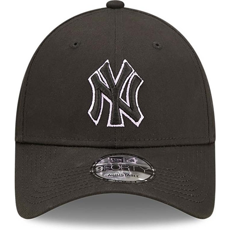 new-era-curved-brim-9forty-team-outline-new-york-yankees-mlb-black-adjustable-cap