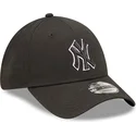 schwarze-verstellbare-9forty-team-outline-kappe-der-new-york-yankees-mlb-von-new-era