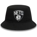 schwarzer-bucket-hat-print-infill-der-brooklyn-nets-nba-von-new-era