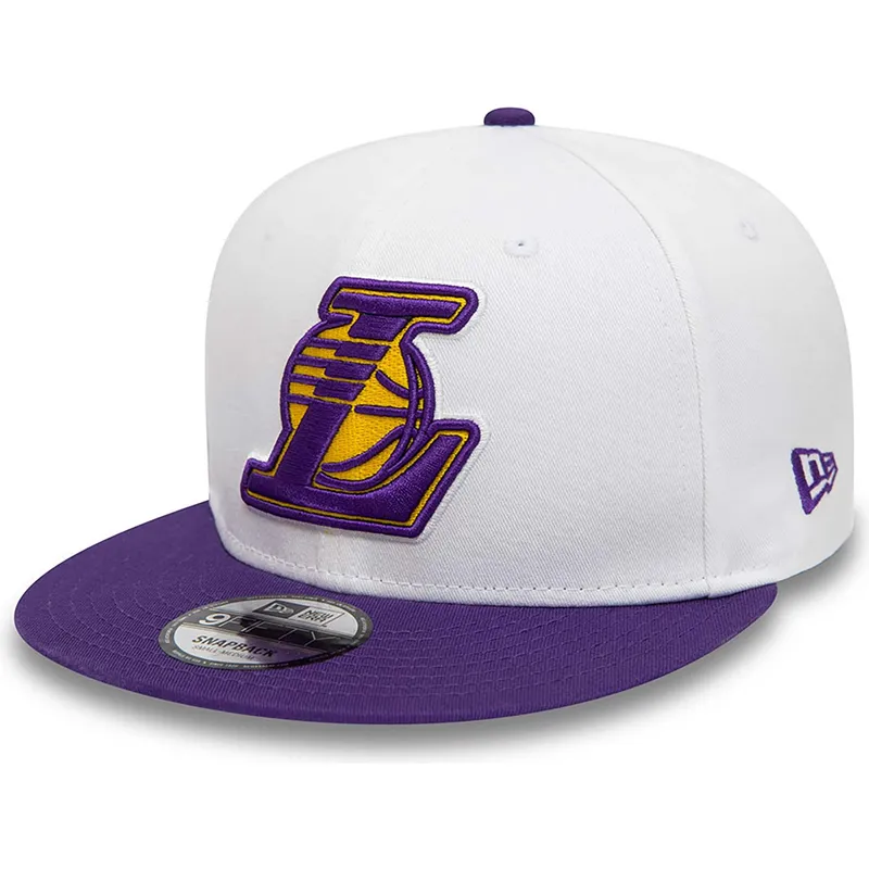shapka-ploska-byala-snapbek-9fifty-crown-patches-champions-na-los-angeles-lakers-nba-ot-new-era