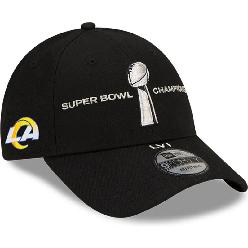 shapka-izvita-cherna-snapbek-9forty-parade-super-bowl-champions-lvi-2022-na-los-angeles-rams-nfl-ot-new-era