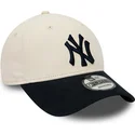 shapka-izvita-bezhov-reguliruem-9forty-na-new-york-yankees-mlb-ot-new-era