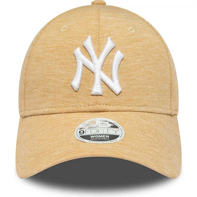 shapka-izvita-bezhov-reguliruema-9forty-jersey-na-new-york-yankees-mlb-ot-new-era