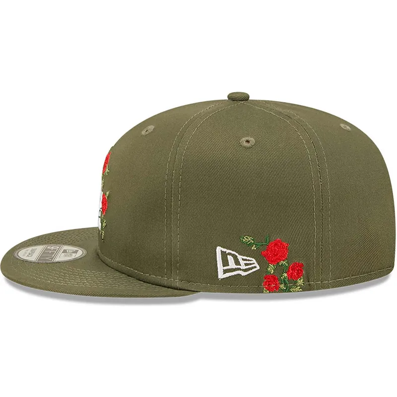 shapka-ploska-zelena-snapbek-9fifty-flower-na-los-angeles-dodgers-mlb-ot-new-era