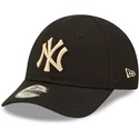 shapka-izvita-cherna-reguliruem-za-deca-9forty-league-essential-na-new-york-yankees-mlb-ot-new-era
