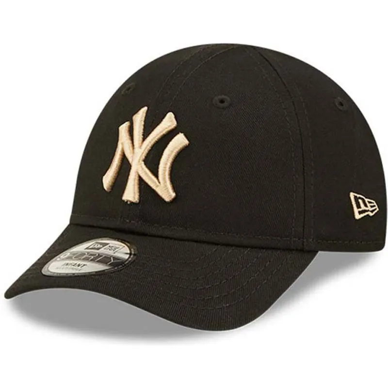 shapka-izvita-cherna-reguliruem-za-deca-9forty-league-essential-na-new-york-yankees-mlb-ot-new-era