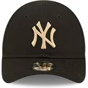 shapka-izvita-cherna-reguliruem-za-deca-9forty-league-essential-na-new-york-yankees-mlb-ot-new-era