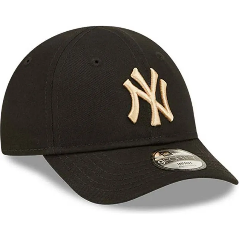 shapka-izvita-cherna-reguliruem-za-deca-9forty-league-essential-na-new-york-yankees-mlb-ot-new-era