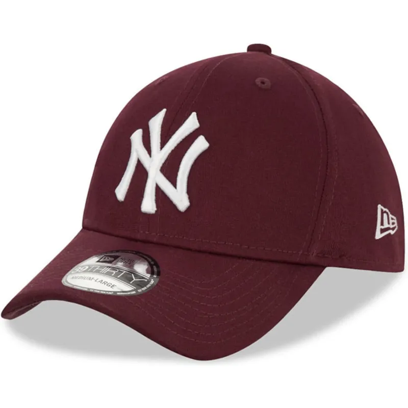 shapka-izvita-chervena-reguliruema-granate-39thirty-league-essential-na-new-york-yankees-mlb-ot-new-era