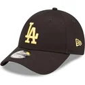 shapka-izvita-cherna-reguliruem-9forty-league-essential-na-los-angeles-dodgers-mlb-ot-new-era