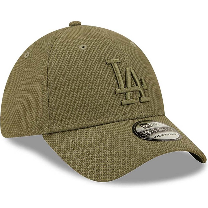 new-era-curved-brim-green-logo-39thirty-diamond-era-los-angeles-dodgers-mlb-green-fitted-cap