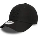 new-era-izvita-periferiya-youth-black-logo-9forty-league-essential-new-york-yankees-mlb-cherna-reguliruema-shapka