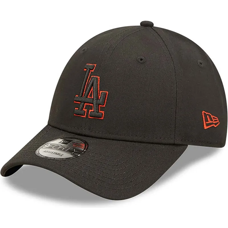 shapka-izvita-cherna-reguliruem-9forty-team-outline-na-los-angeles-dodgers-mlb-ot-new-era