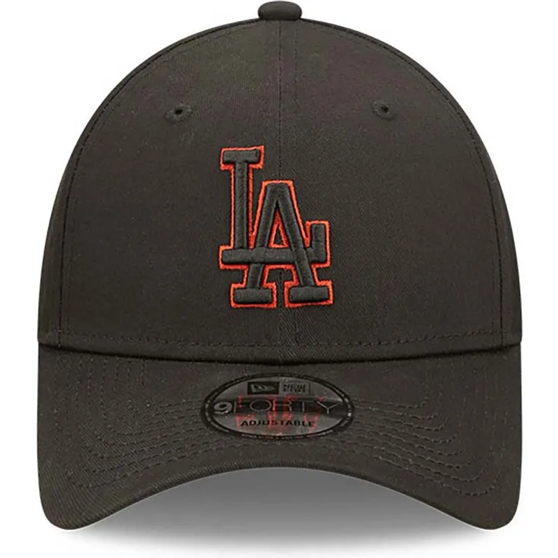shapka-izvita-cherna-reguliruem-9forty-team-outline-na-los-angeles-dodgers-mlb-ot-new-era