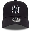 new-era-new-york-yankees-mlb-a-frame-team-camo-infill-trucker-cap-in-marineblau